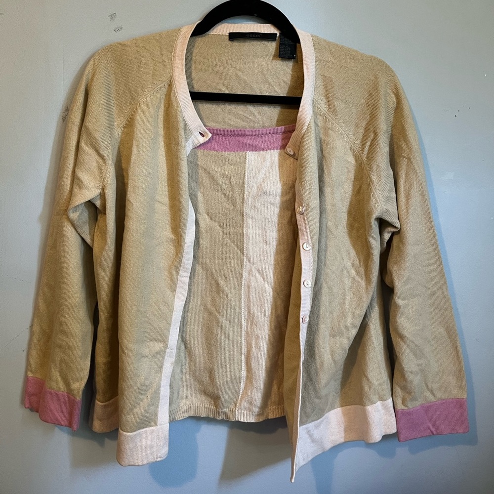 Two-tone easel Y2K sweater set